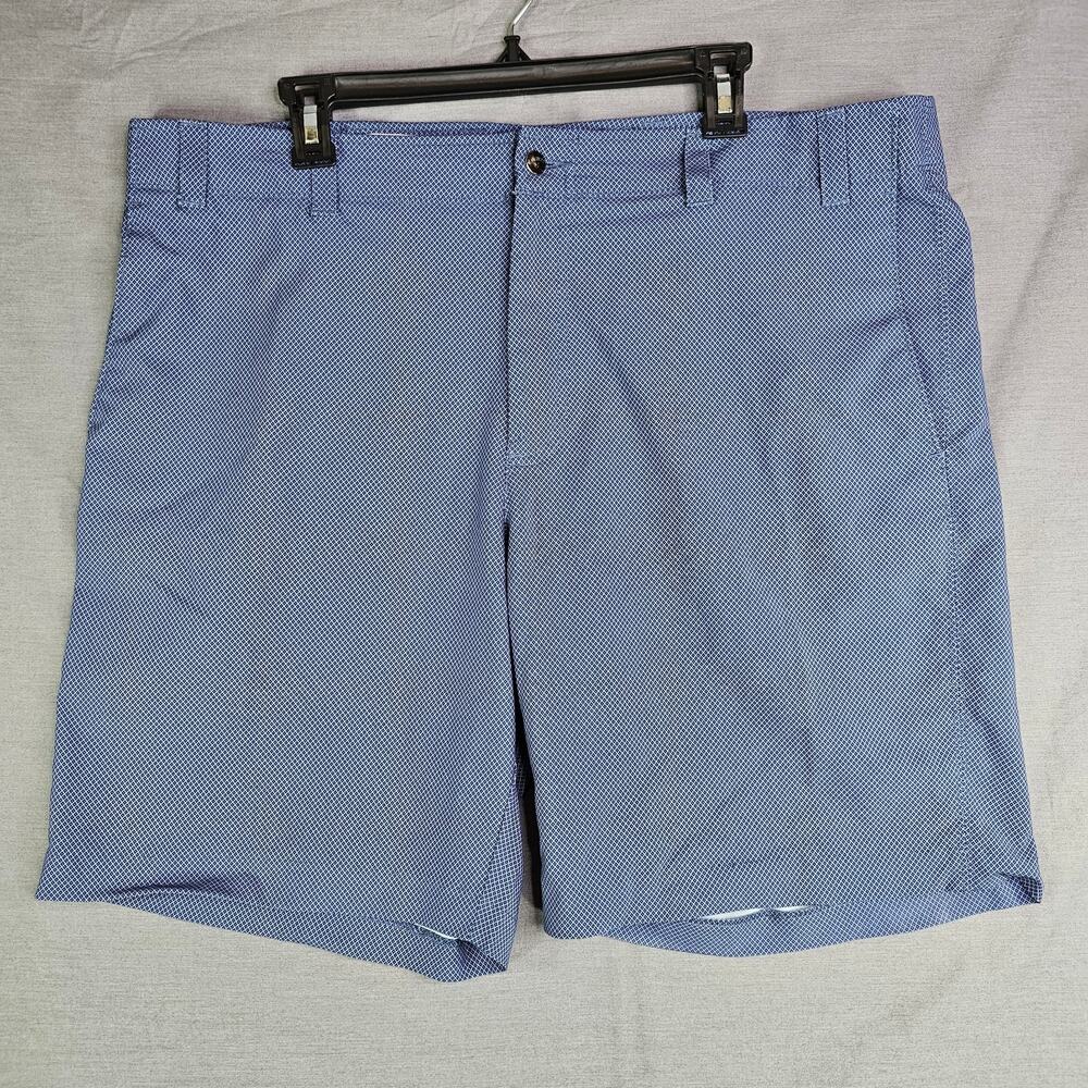 Callaway Stretch Performance Golf Shorts Blue Micro Diamond Print Men's Size 40